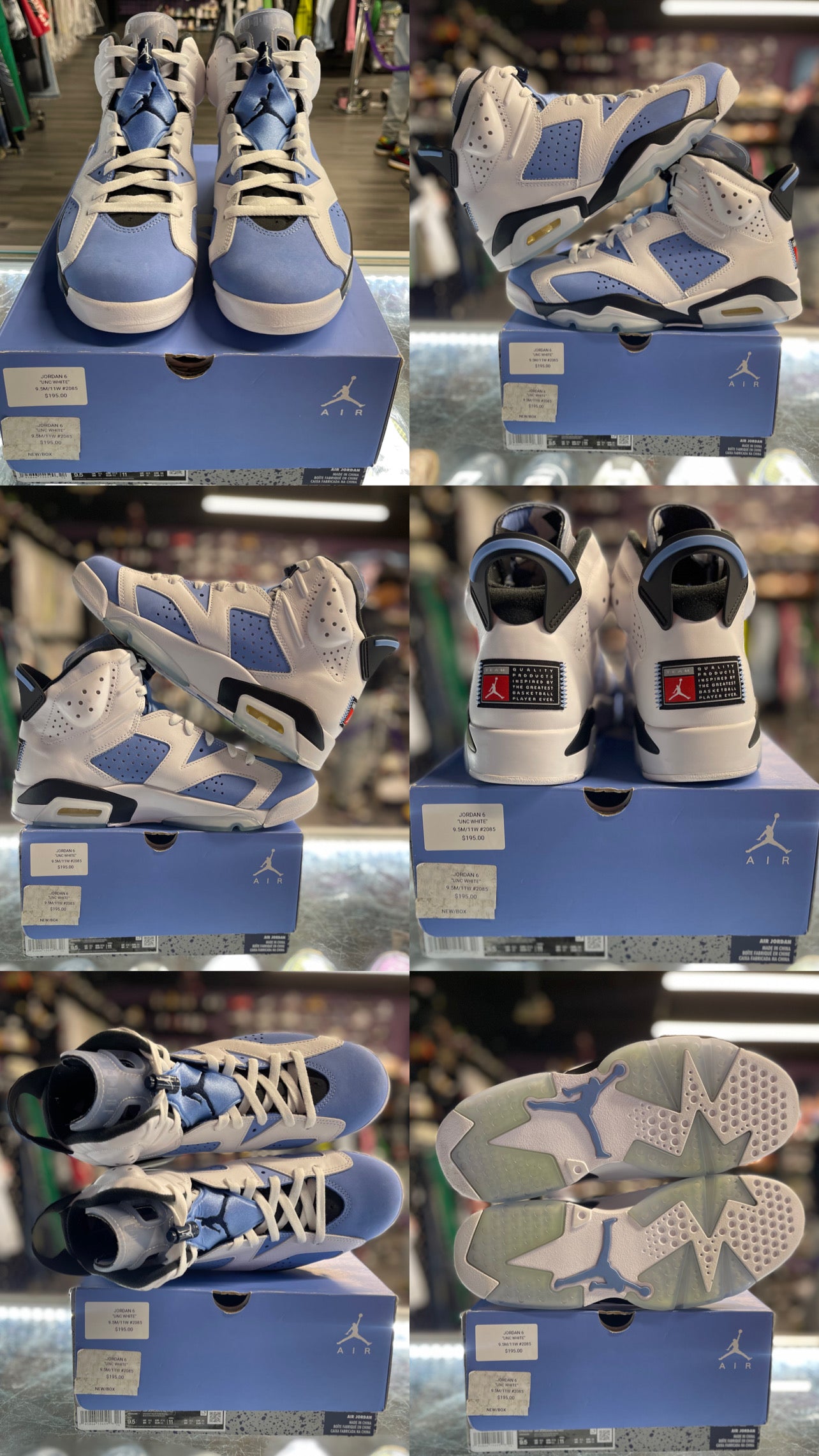 2022 Air Jordan Retro 6 "UNC White"