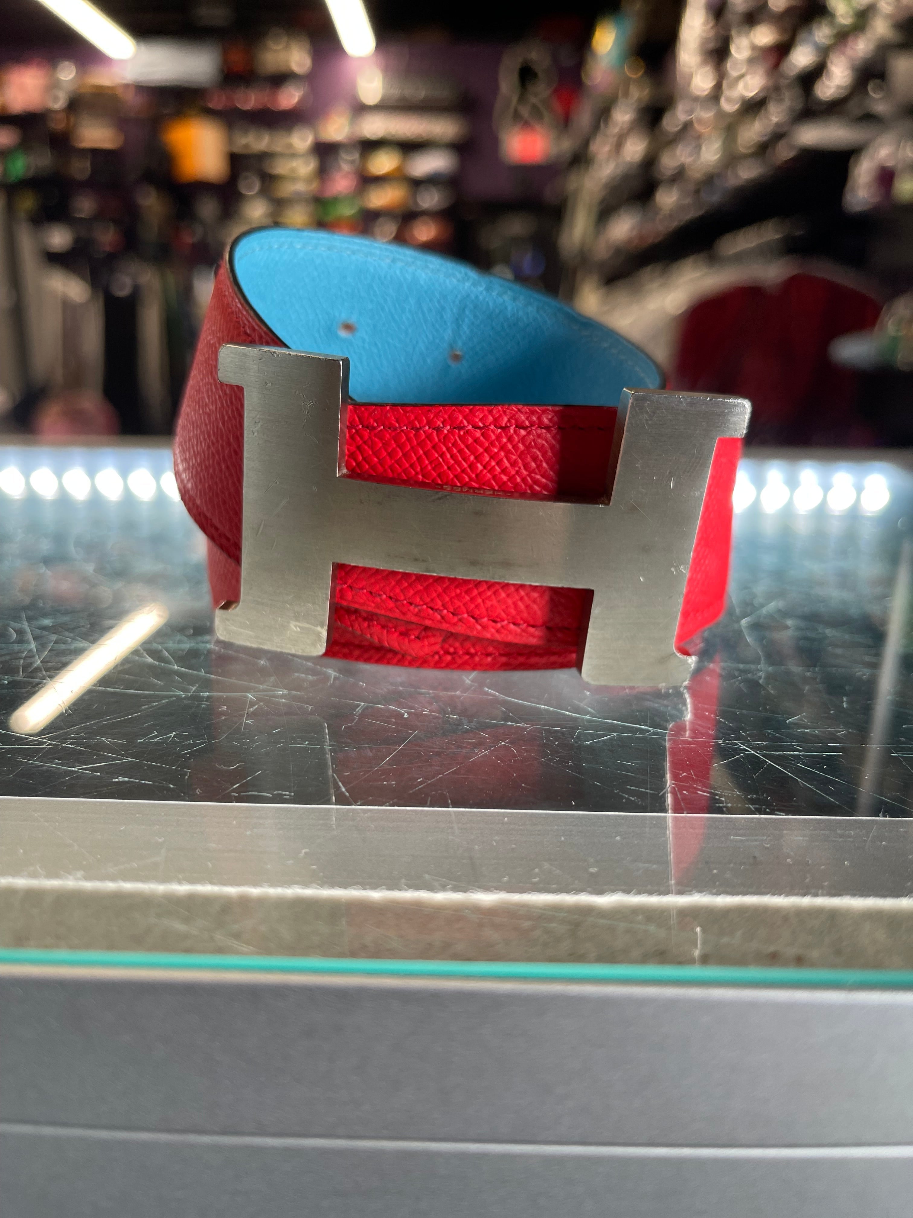 Hermes Belt Reversible "Blue, Brown, Red, Black"