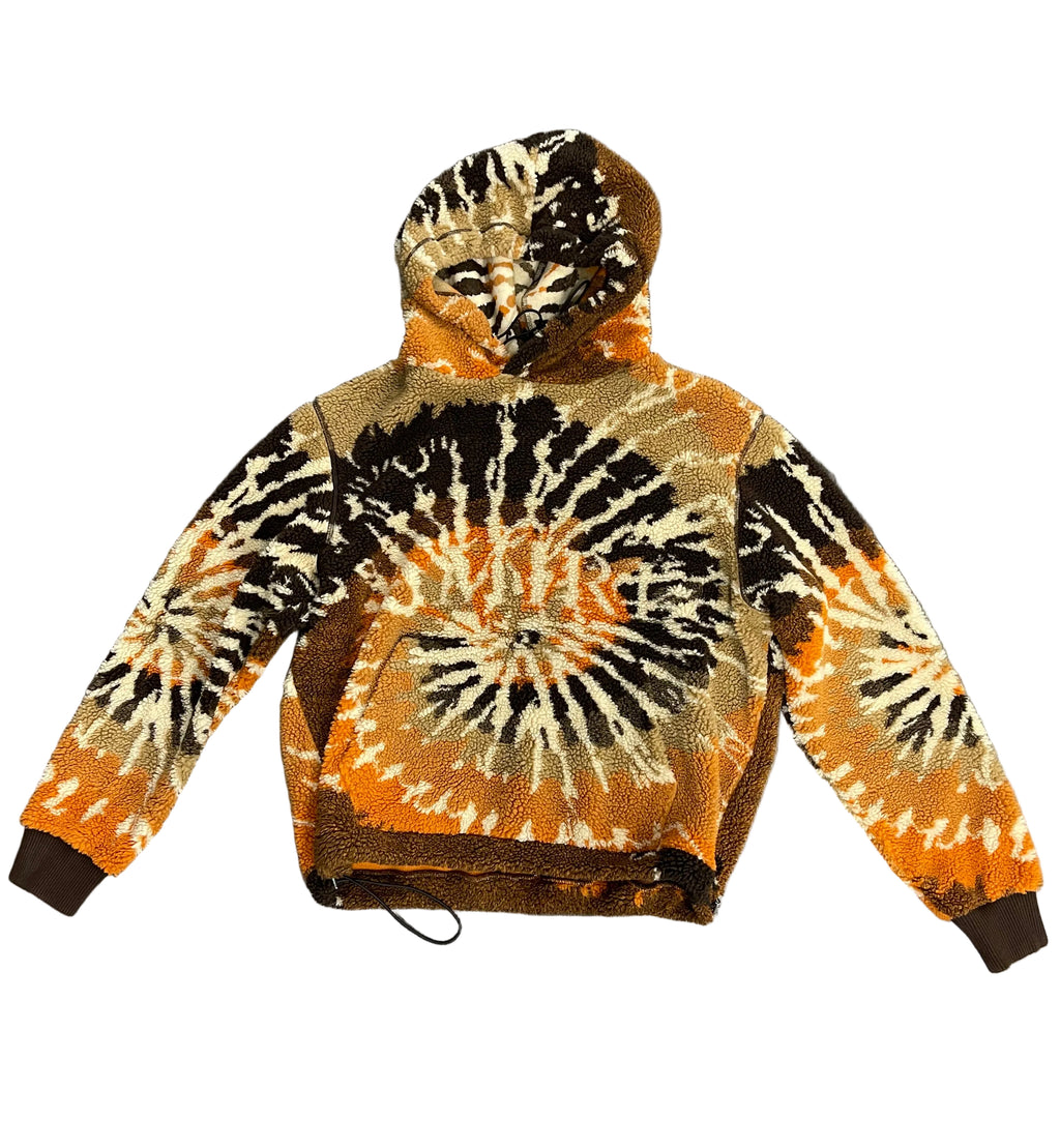 Amiri Tie-Dye Fleece Hoodie "Orange/Brown"