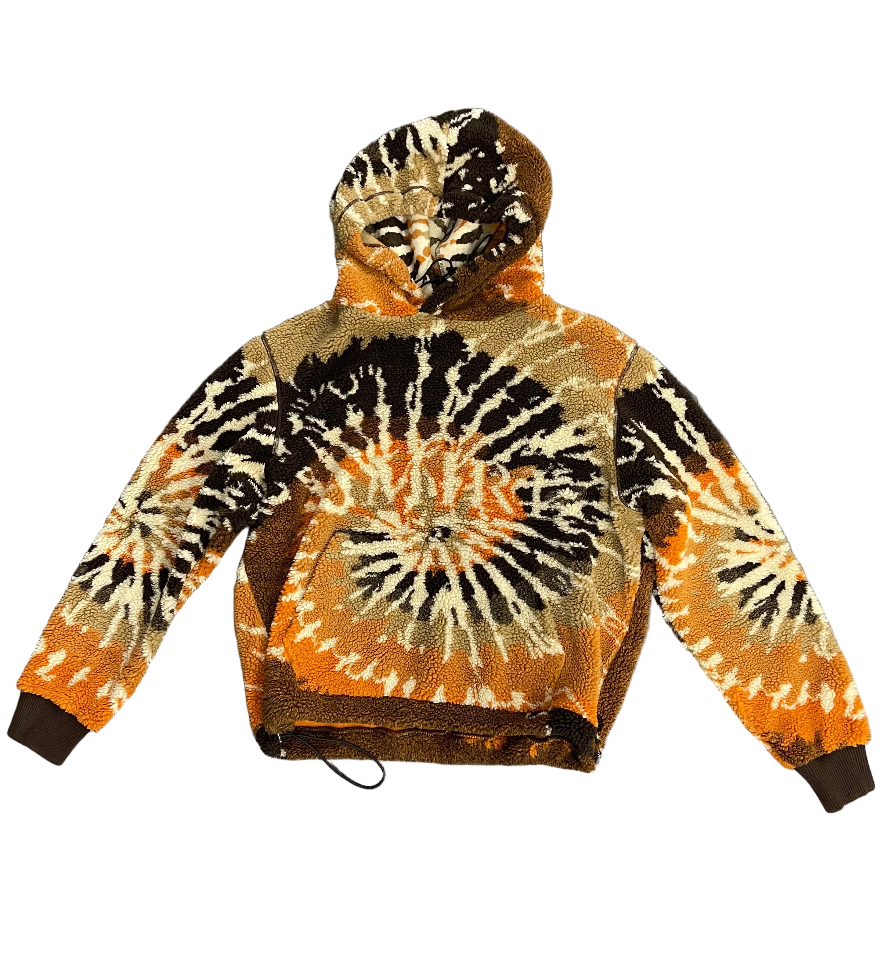 Amiri Tie-Dye Fleece Hoodie "Orange/Brown"