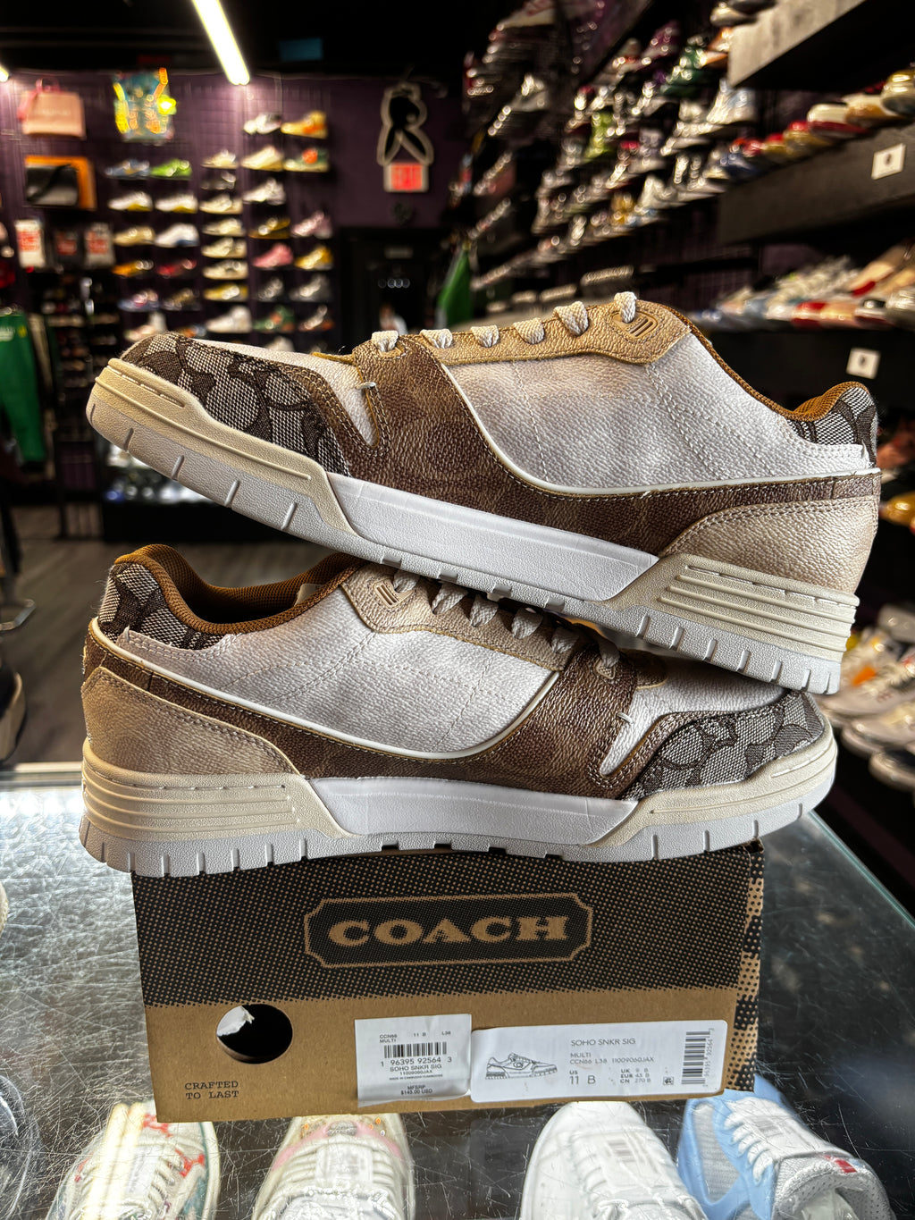 Coach Low Beige Logo All Over