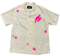 Bossi Metallic Camp Shirt "Beige/Pink"