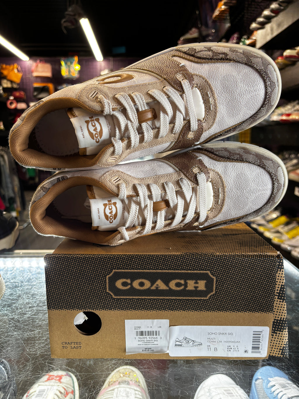Coach Low Beige Logo All Over