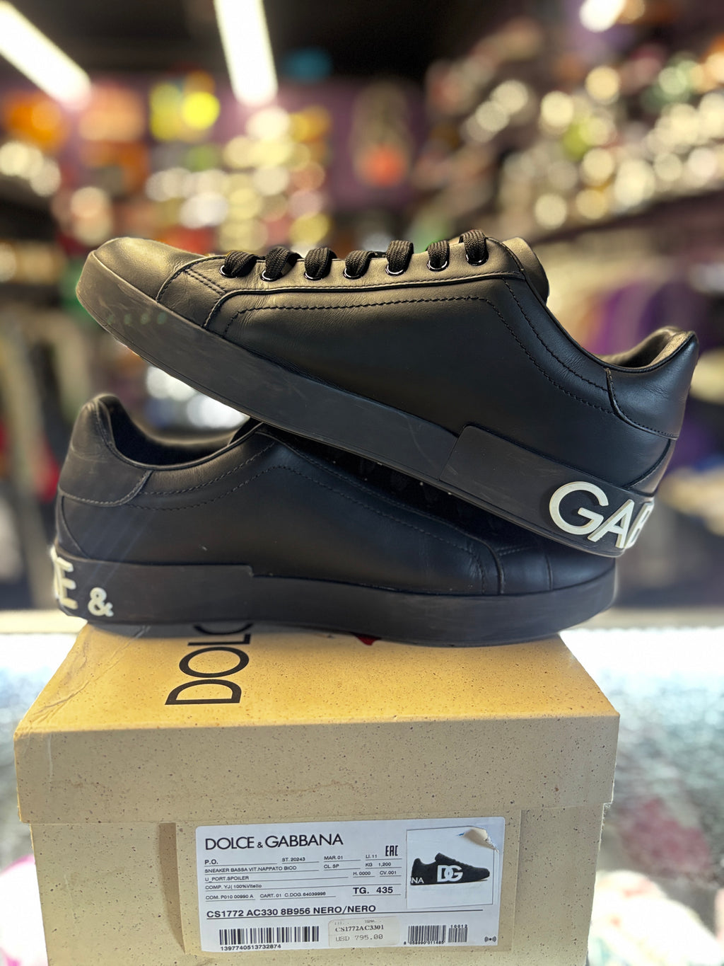 Dolce & Gabbana Portofino Sneaker "Black White Logo"