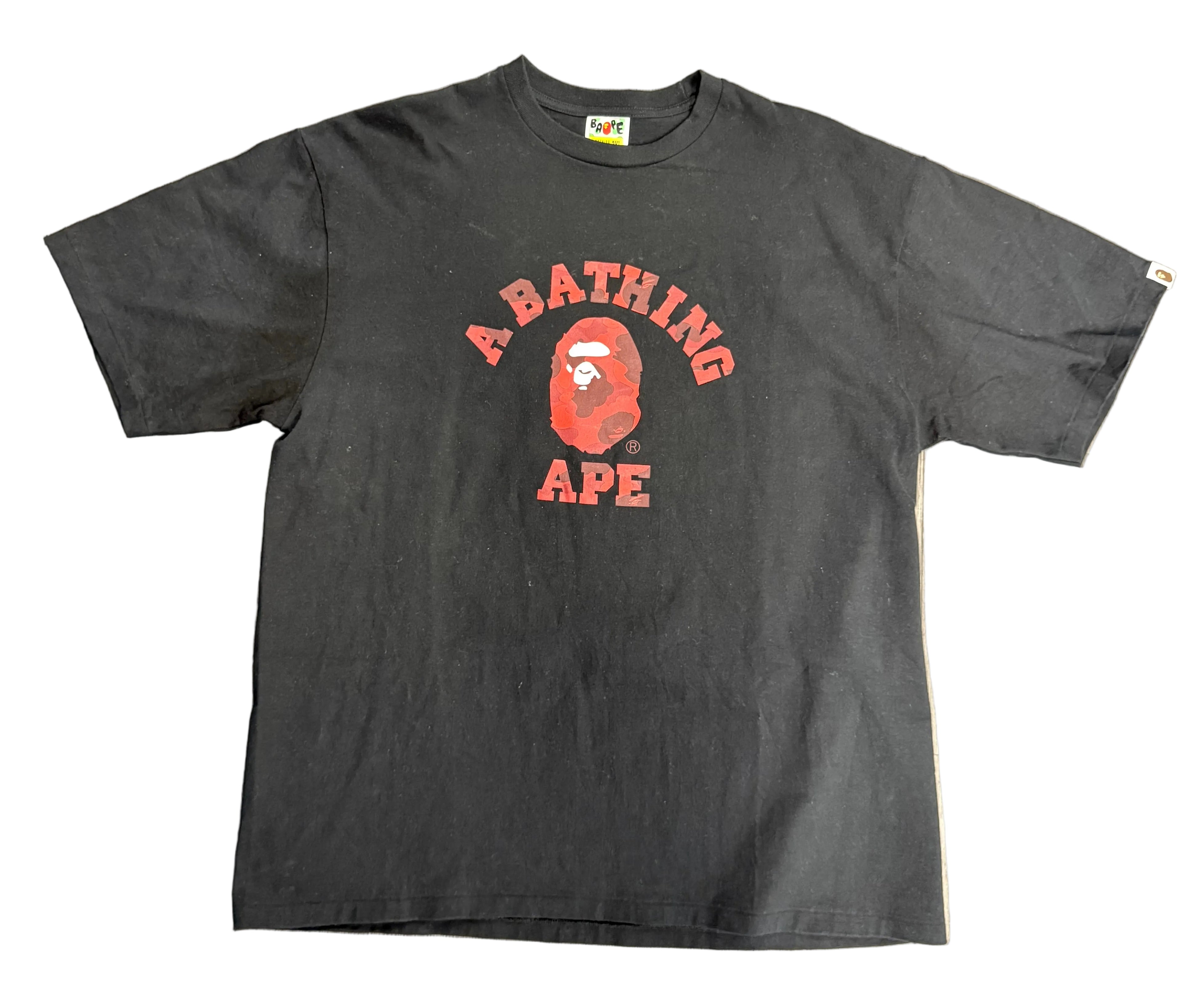 Bape Tee "Red Camouflage Logo"