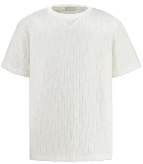 Dior Oblique Terry Cotton Jacquard Tee "Off White"