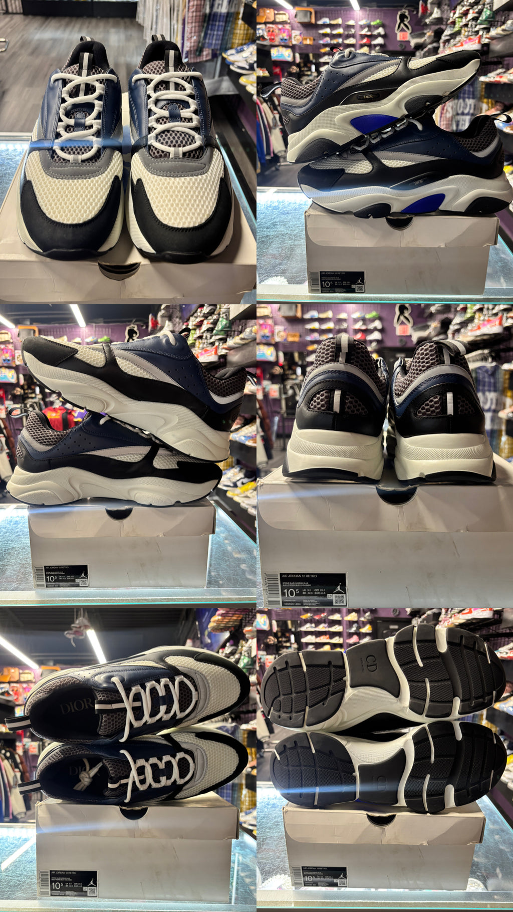 Christian Dior B22 "White/Navy Blue"