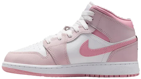 2025 Air Jordan Retro 1 Mid "Pearl Pink White" (GS)