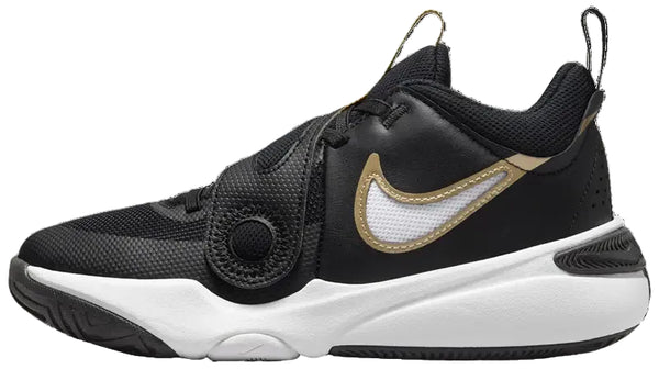 2025 Nike Team Hustle D 11 "Black Metallic Gold White" (GS)