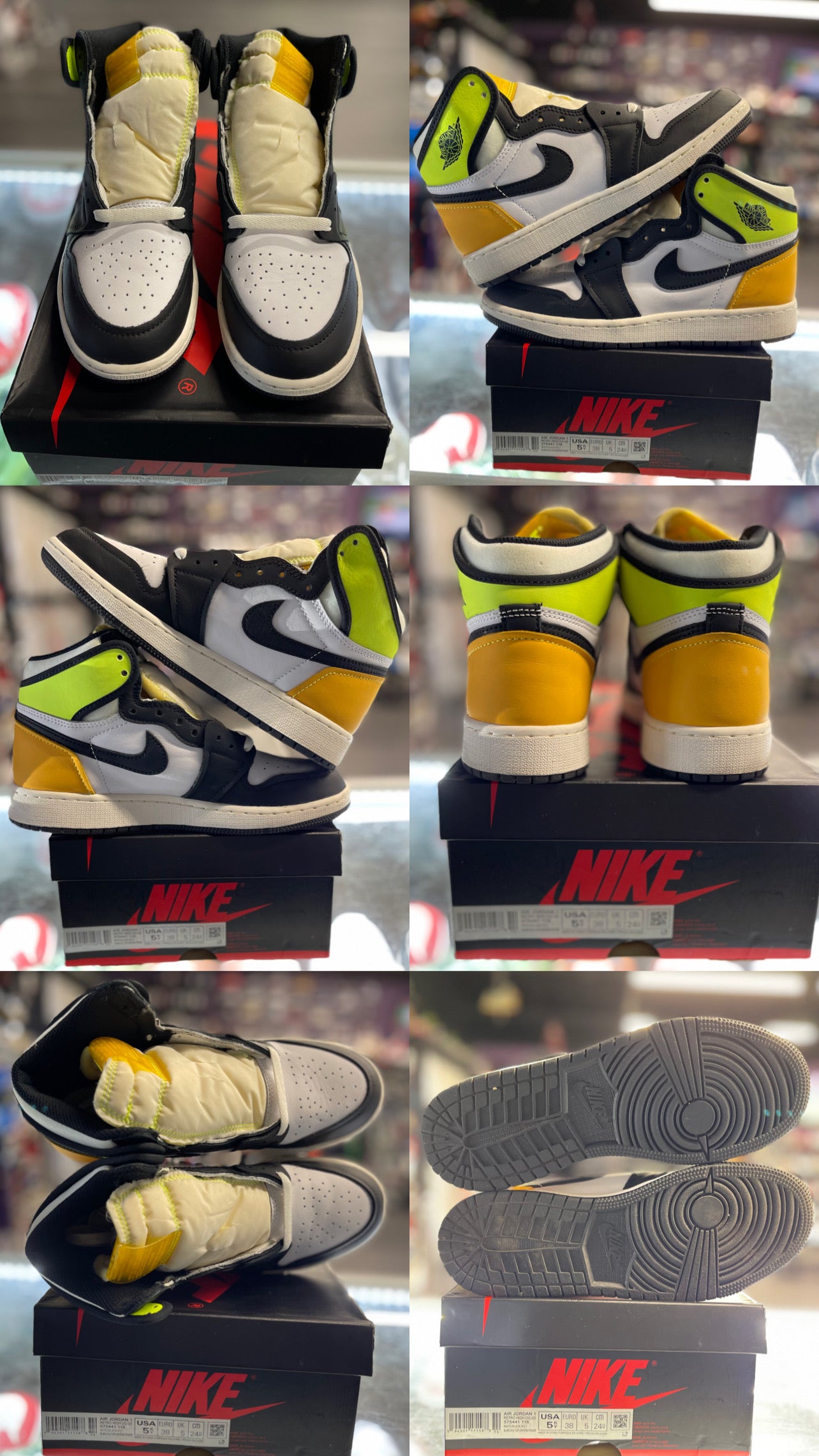 2021 Air Jordan Retro 1 "Volt University Gold" (GS)