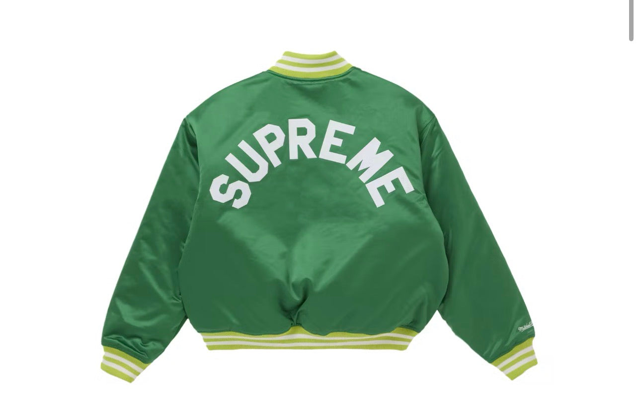 Supreme Mitchell & Ness Jacket Letter Jacketman "Green"