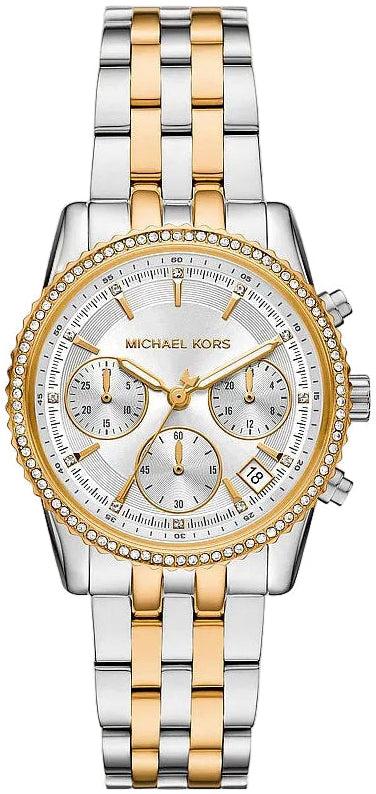 Michael Kors Hutton Watch Striking Two-Tone Stainless Steel