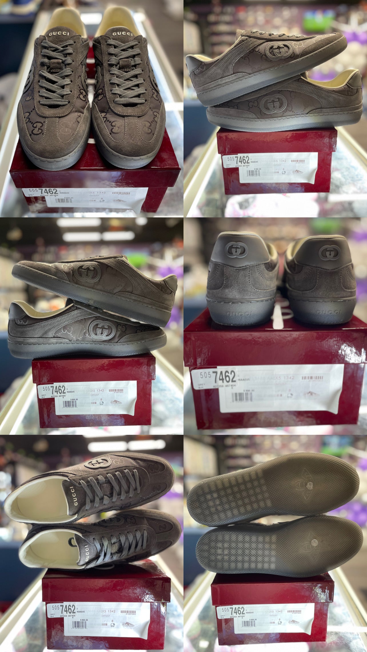Gucci Mens Suede G74 "Tonal Canvas"