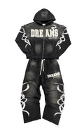 Dreams Galore Full Zip Hoodie Set "Black"