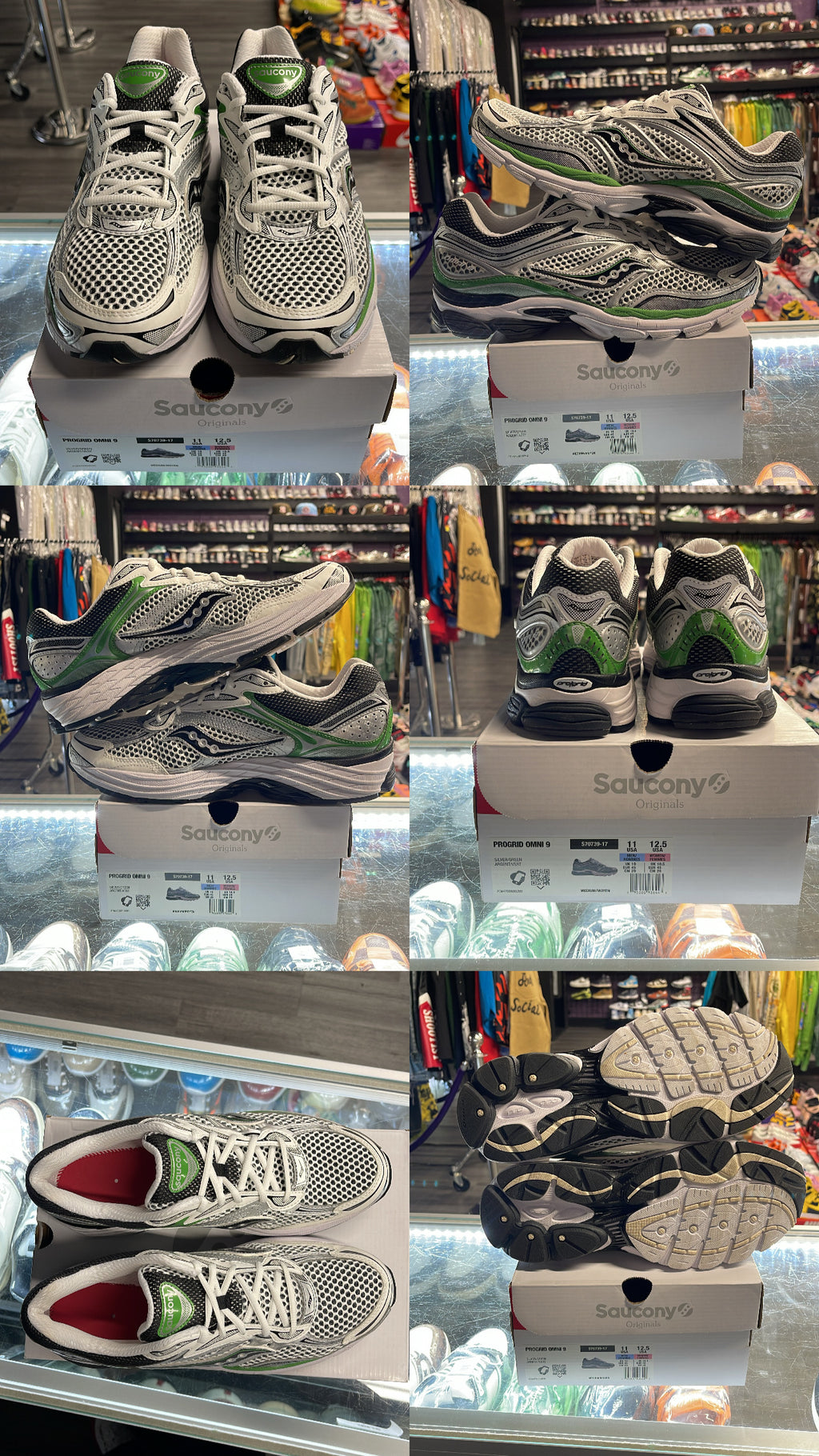 2025 Saucony ProGrid Omni 9 "Silver Green"