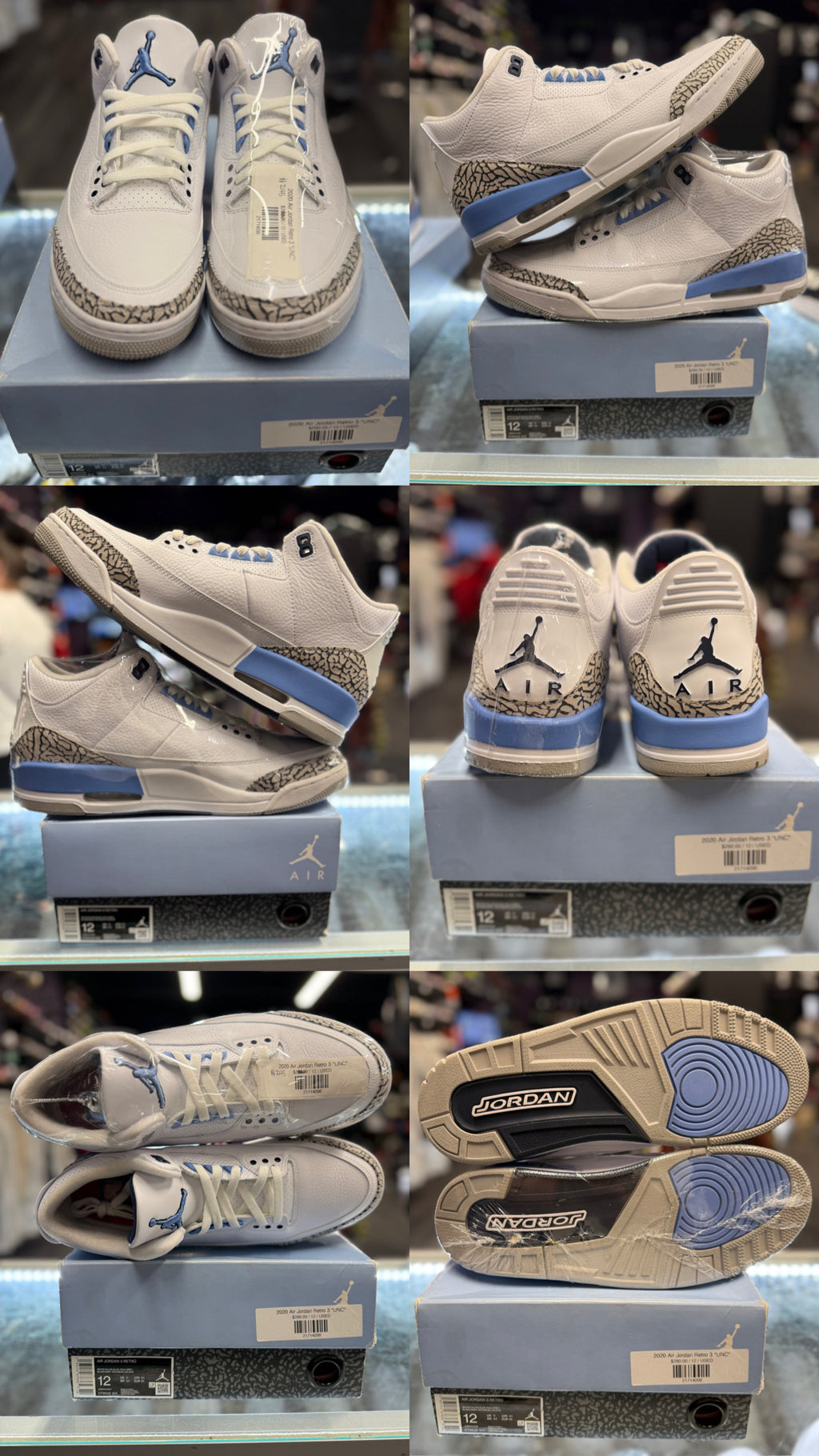2020 Air Jordan Retro 3 "UNC"