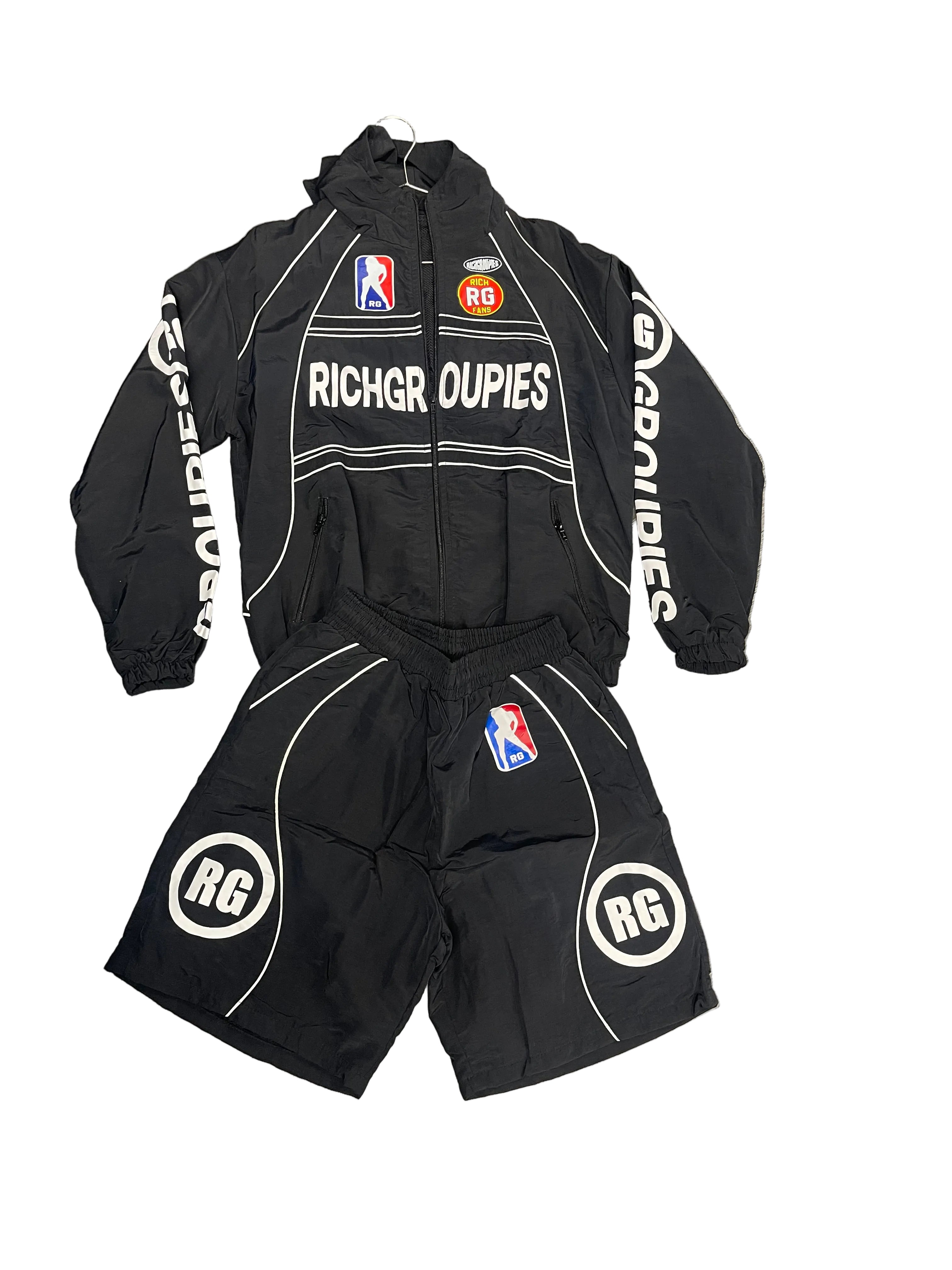 Rich Groupies Short Sets Raceway  "Black"