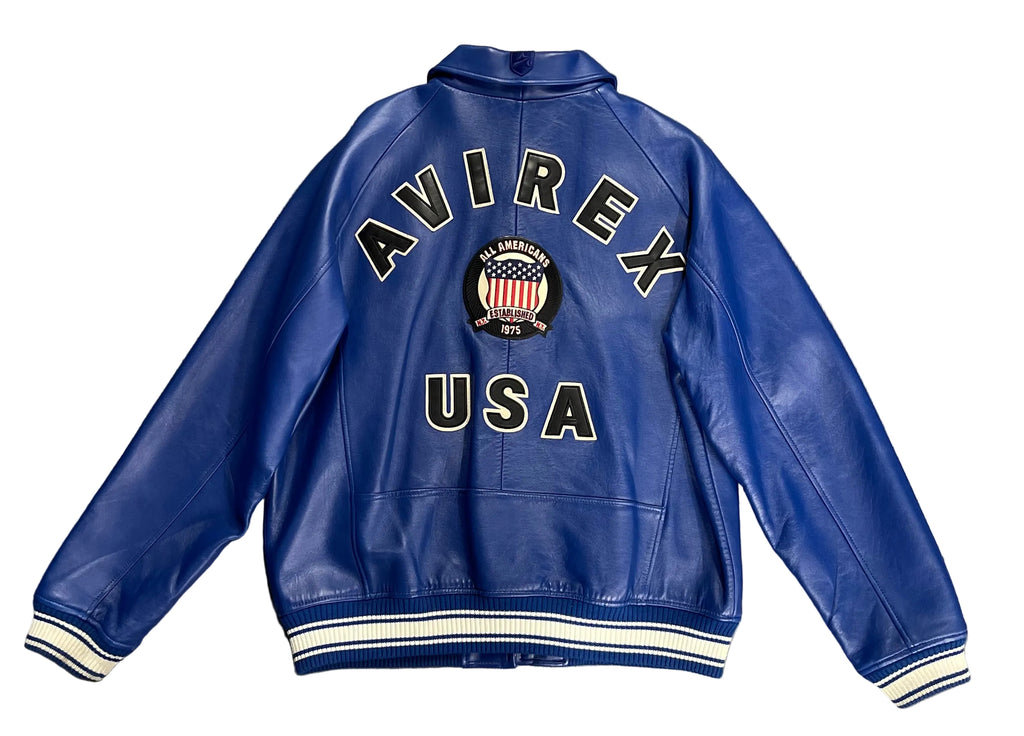 Avirex Leather Jacket "Blue"