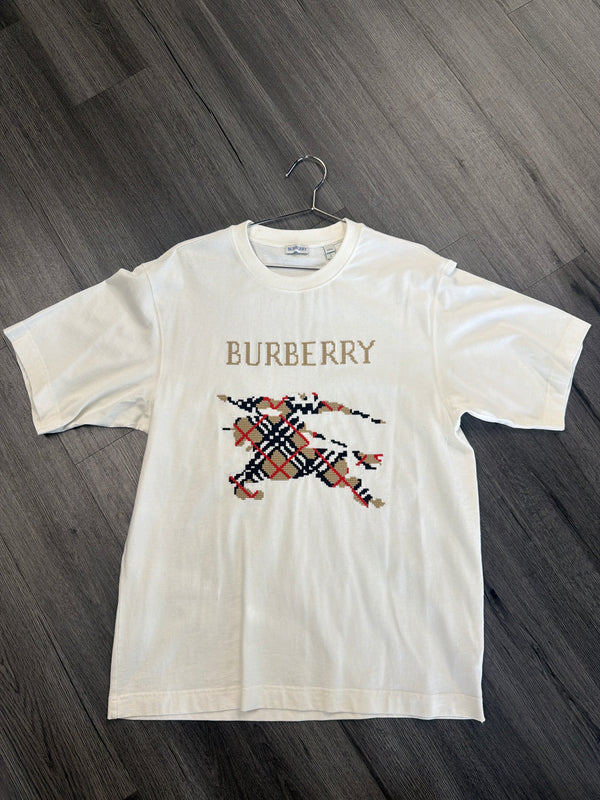 Burberry Tee White Horse Chest Logo