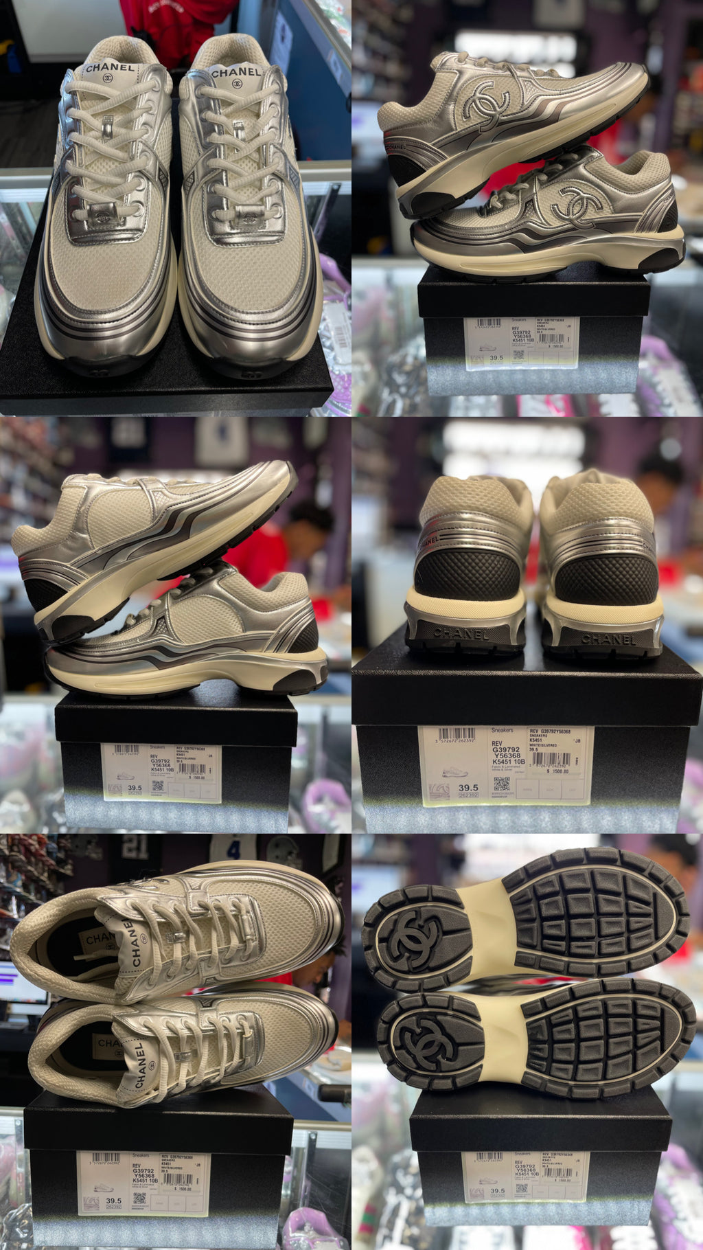 Chanel CC Runner "White Silver"