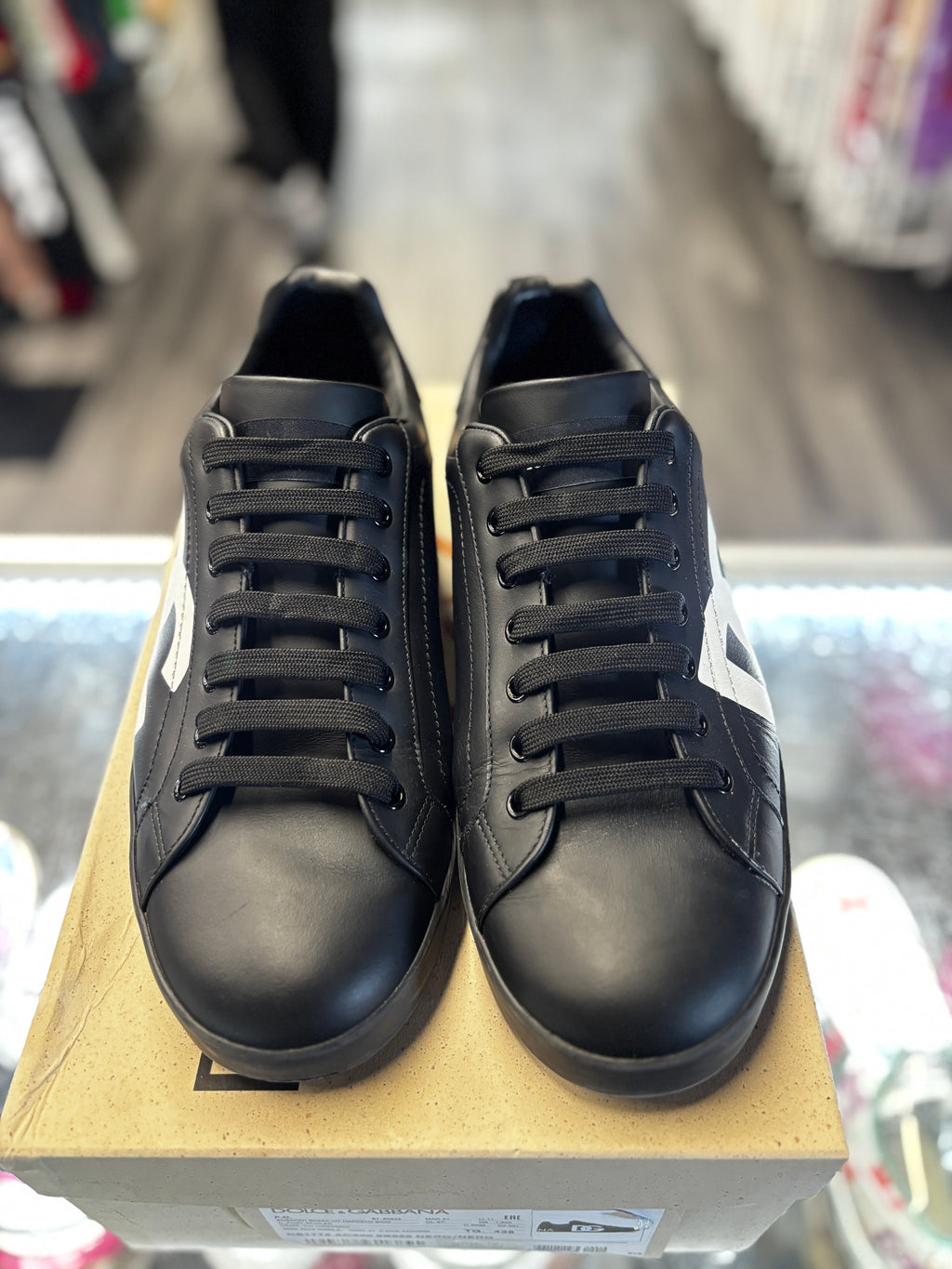 Dolce & Gabbana Portofino Sneaker "Black White Logo"