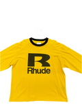 Rhude Tee "Big R Yellow" (L/S)