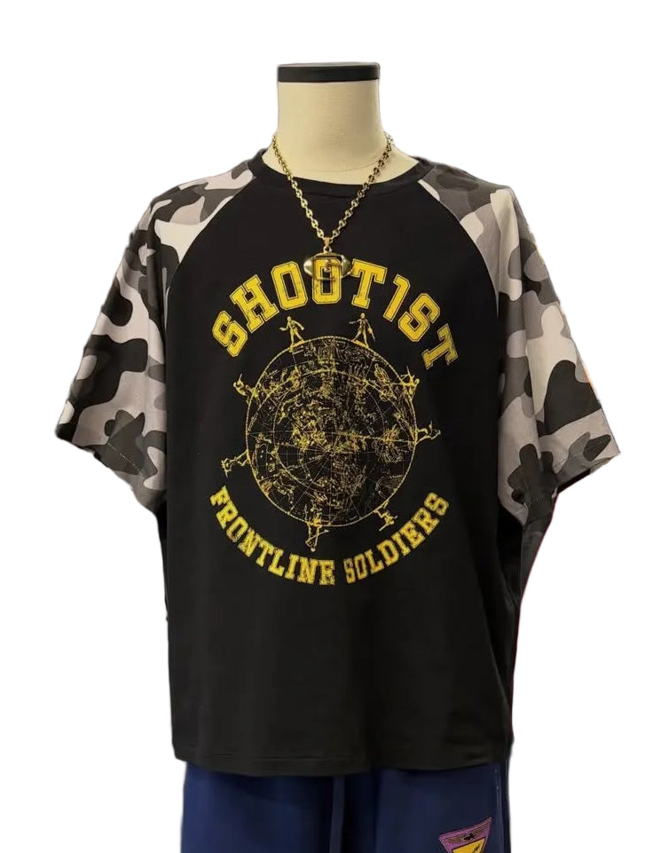Shoot1st Grey Camo Mid Sleeve Tee