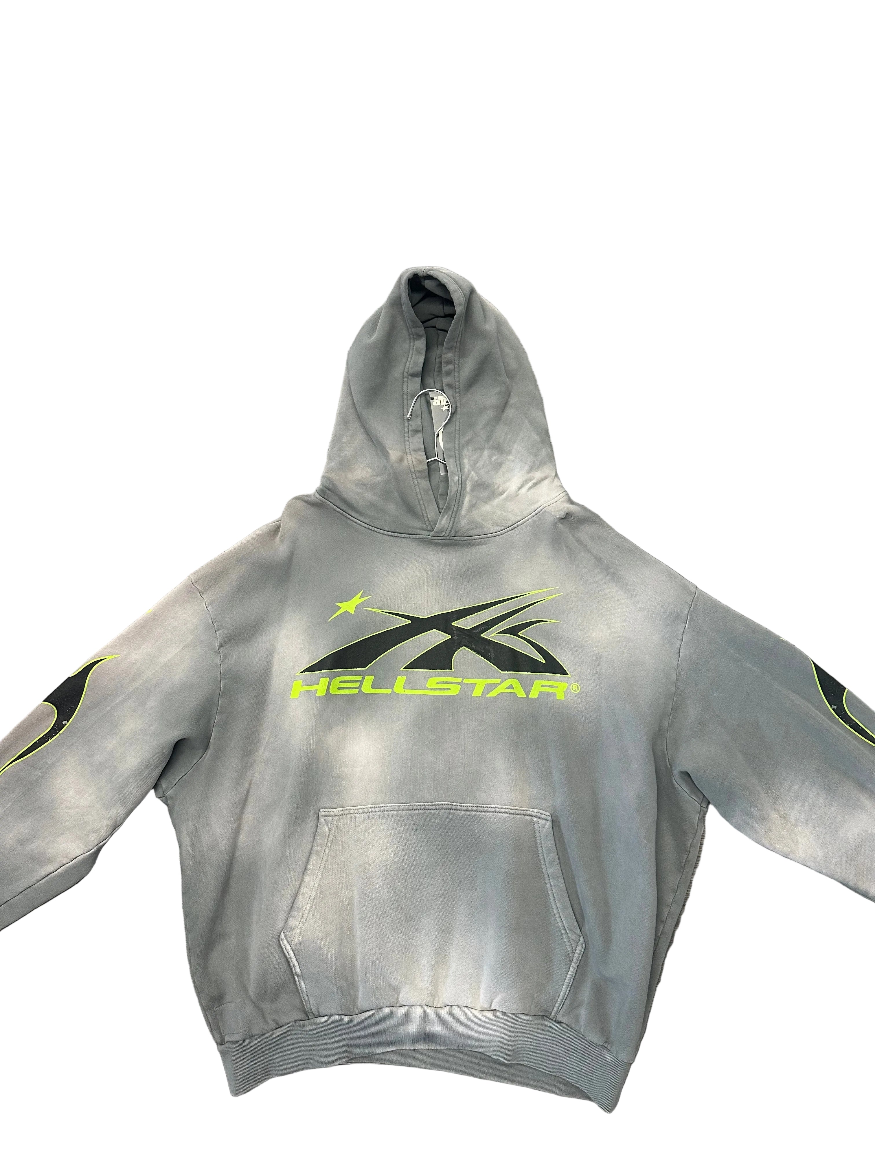 Hellstar Hoodie "Grey Volt Green"