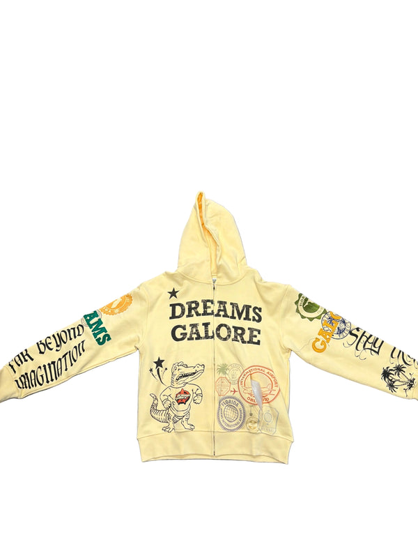Dreams Galore Full Zip Hoodie "Cream Floridian"