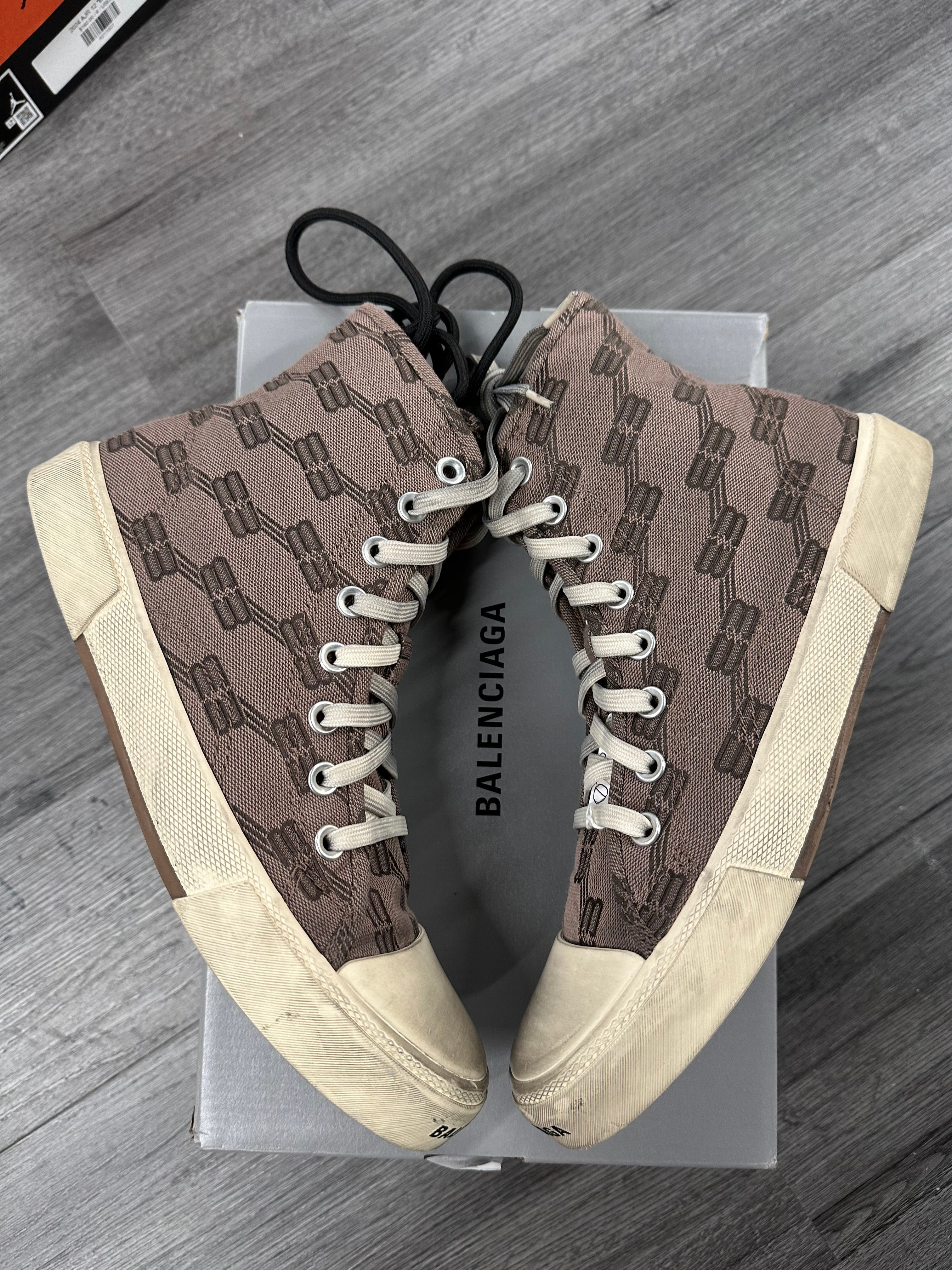Balenciaga High Top Monogram BB "Dark Mink"