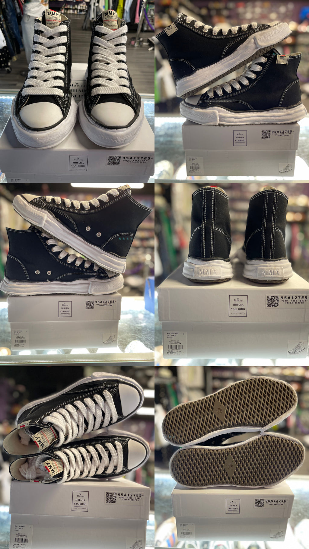Maison Mihara Yasuhiro Wayne OG Sole Leather High "Black White"
