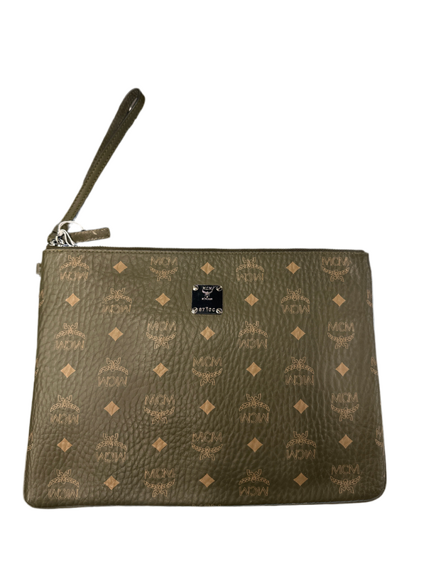 MCM Wristlet Zip Pouch