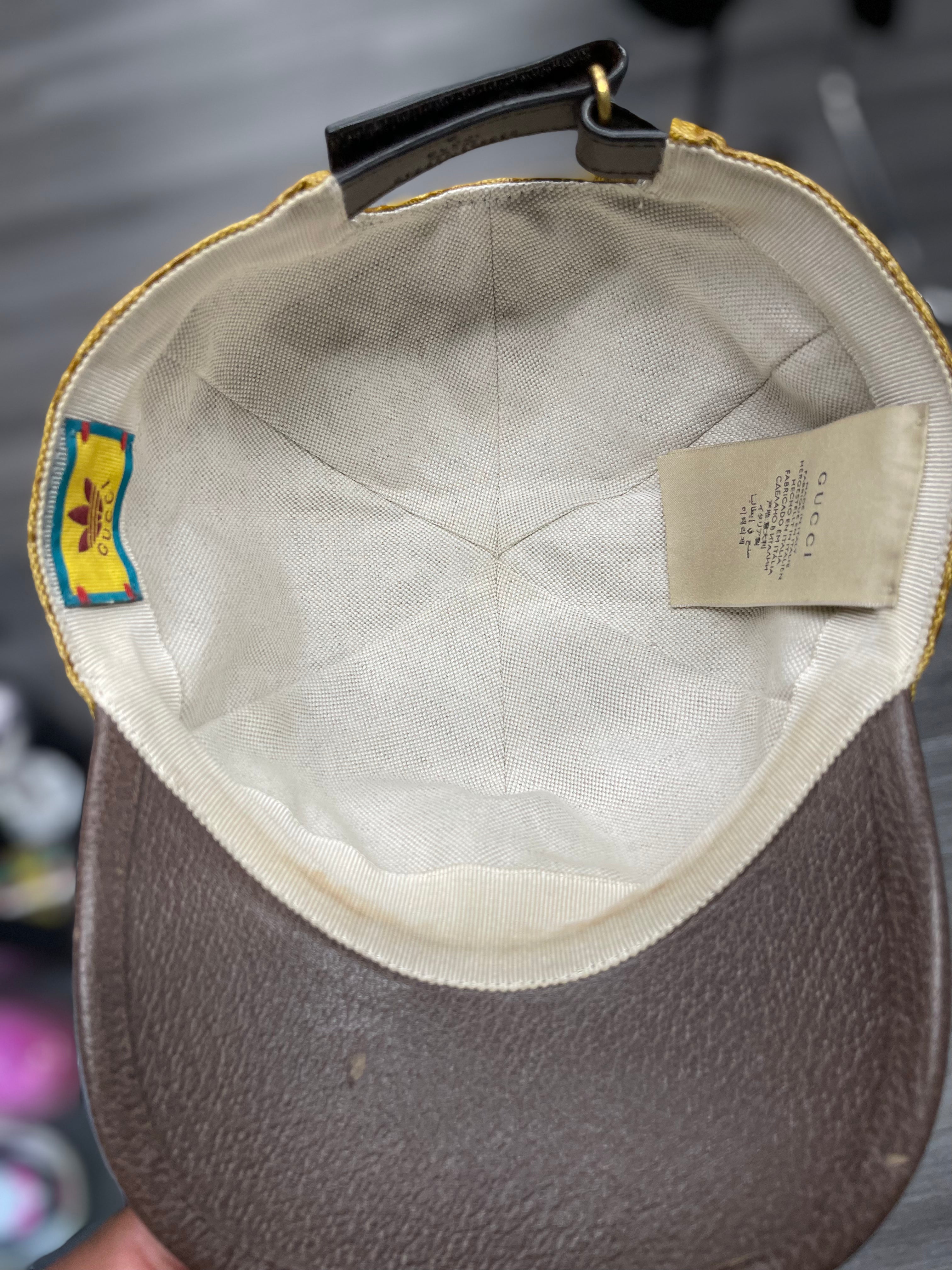 Gucci x Adidas GG Print Logo Baseball Hat