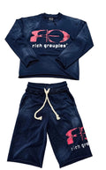Rich Groupies Crewneck Set "Navy"