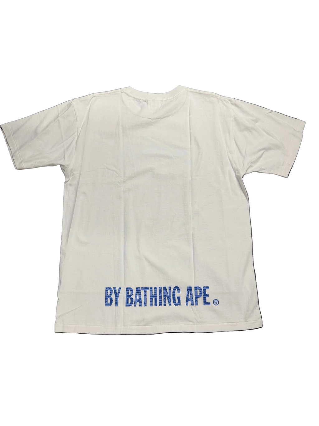 Bape Pattern Ape Face Tee "White Blue"