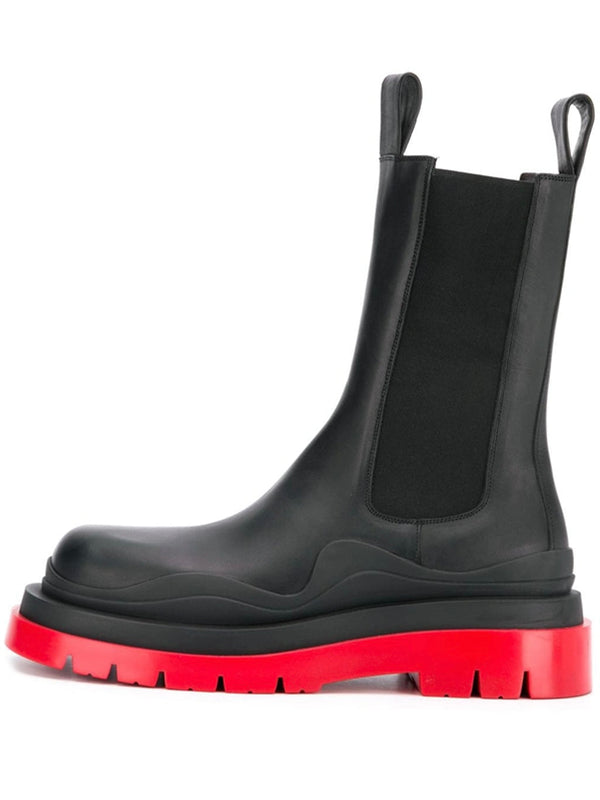 Bottega Veneta Tire Boots "Black Red"