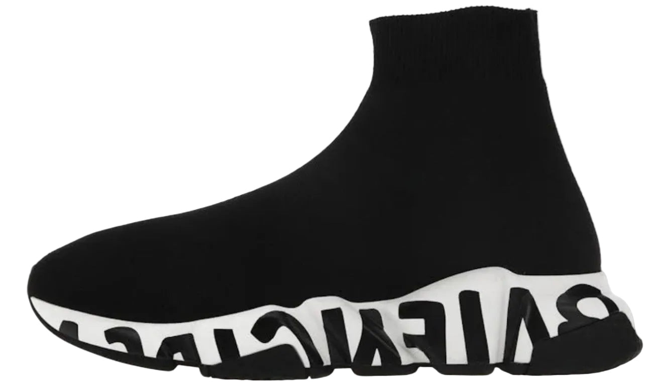 Balenciaga Speed Sock "Black White"