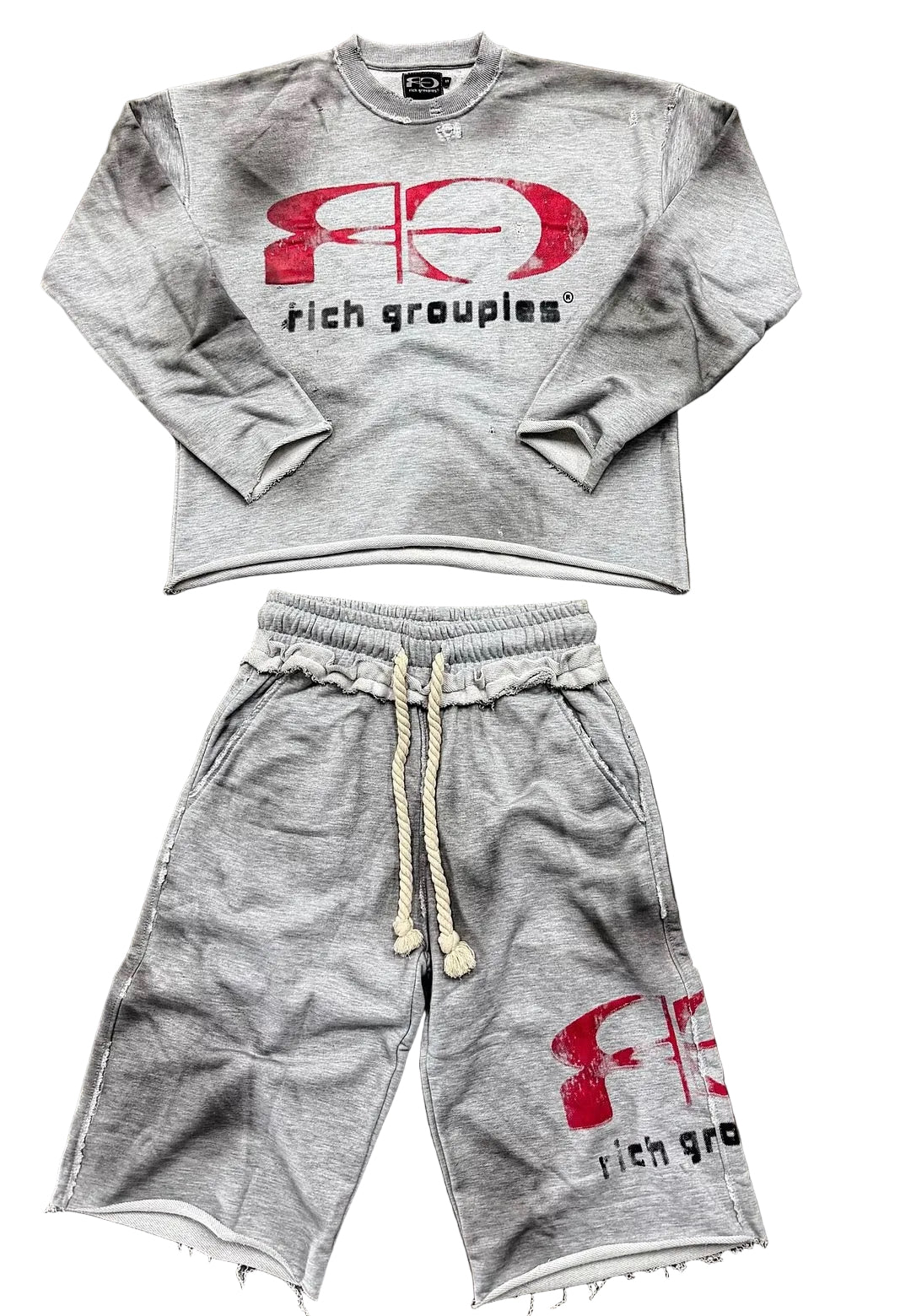 Rich Groupies Crewneck Set "Grey"
