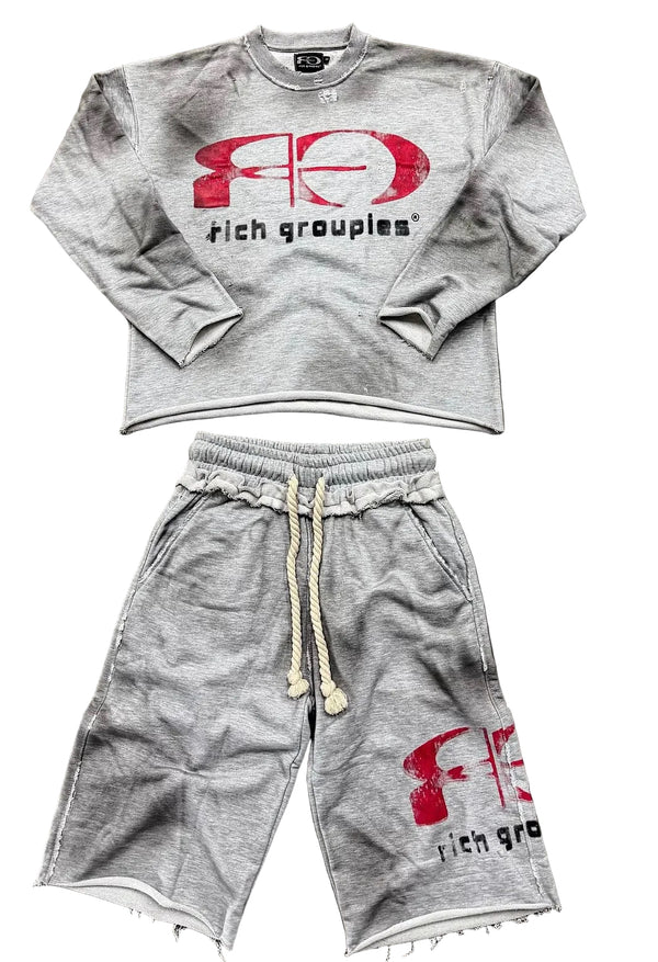 Rich Groupies Crewneck Set "Grey"
