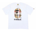Bape Tee White "Burberry Print"