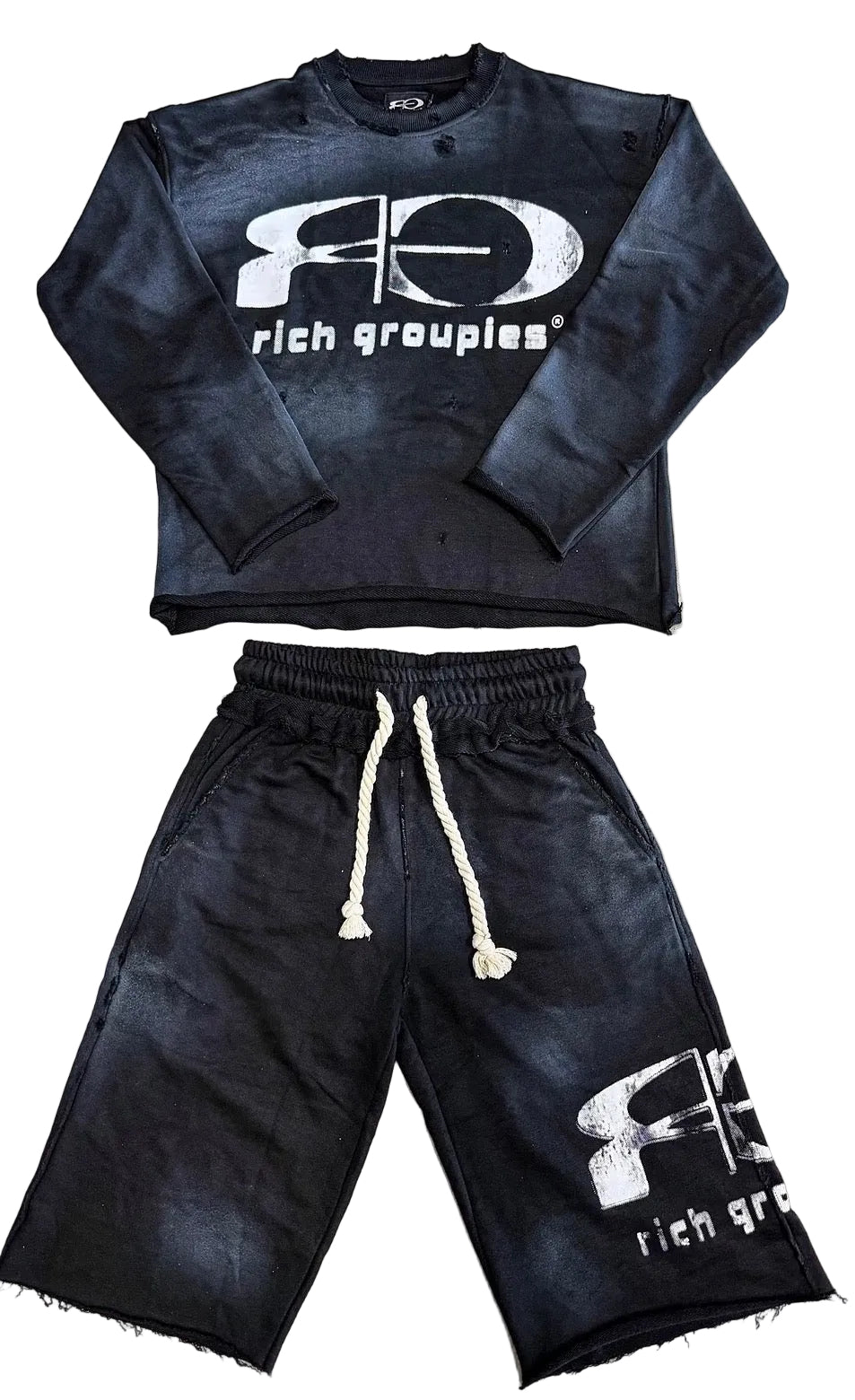 Rich Groupies Crewneck Set "Black"