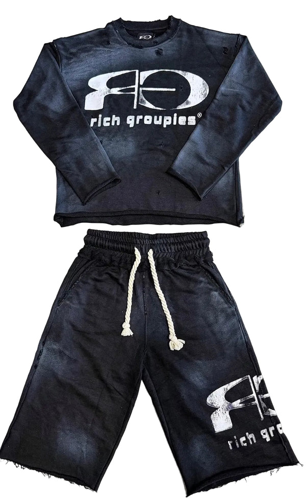 Rich Groupies Crewneck Set "Black"