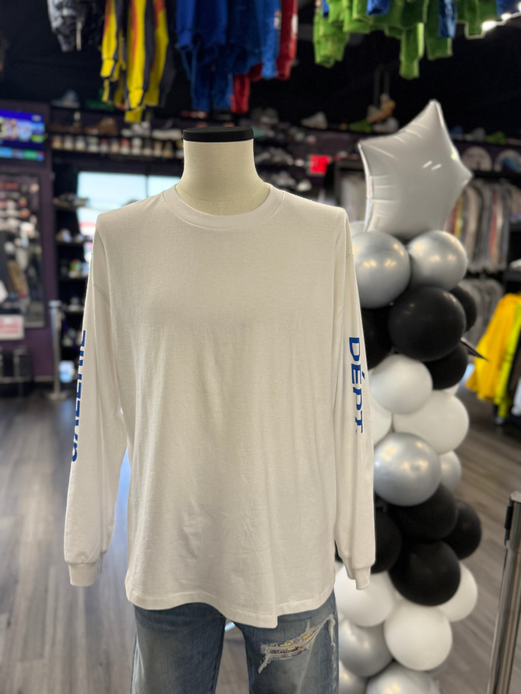 Gallery Dept. Tee "White/Blue" (L/S)