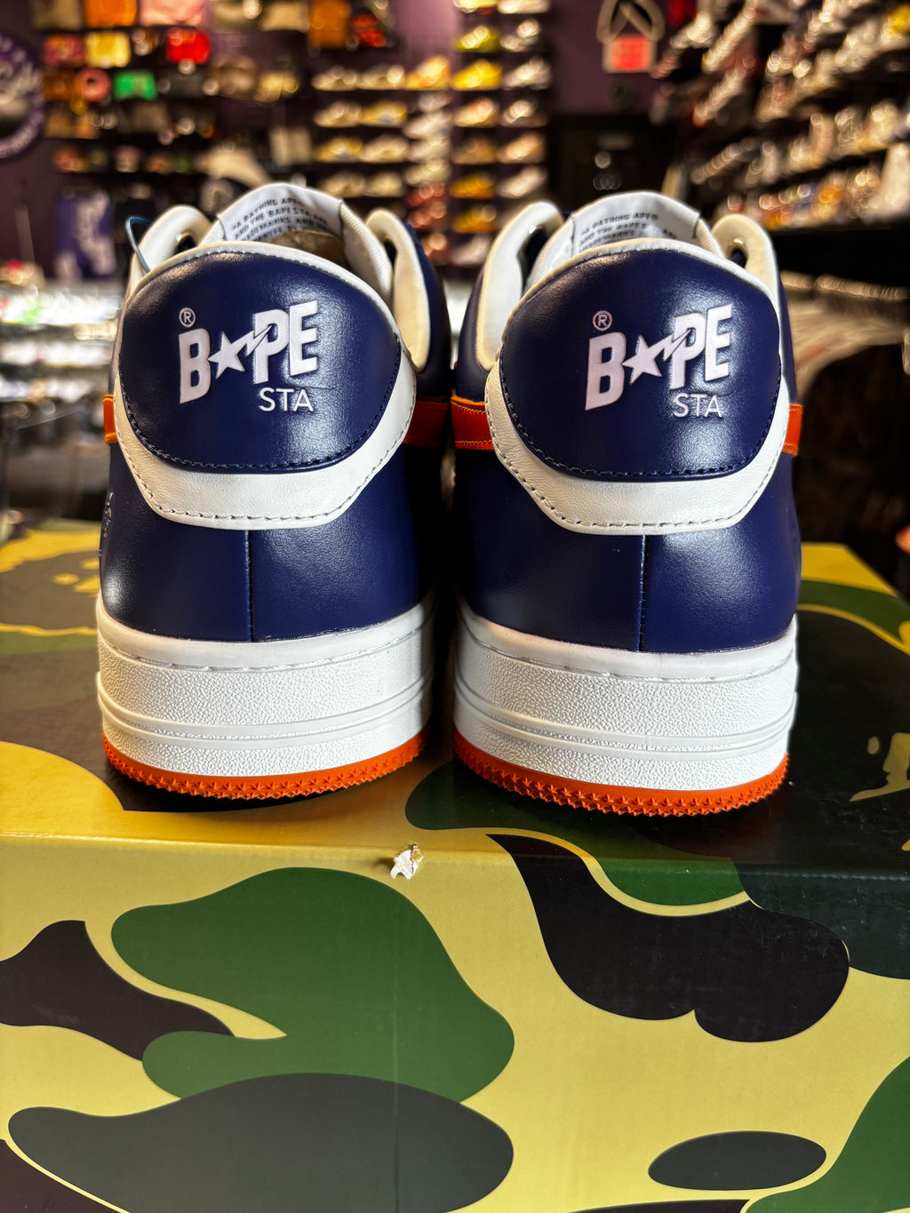 Bapesta Low "Leather Purple Orange"