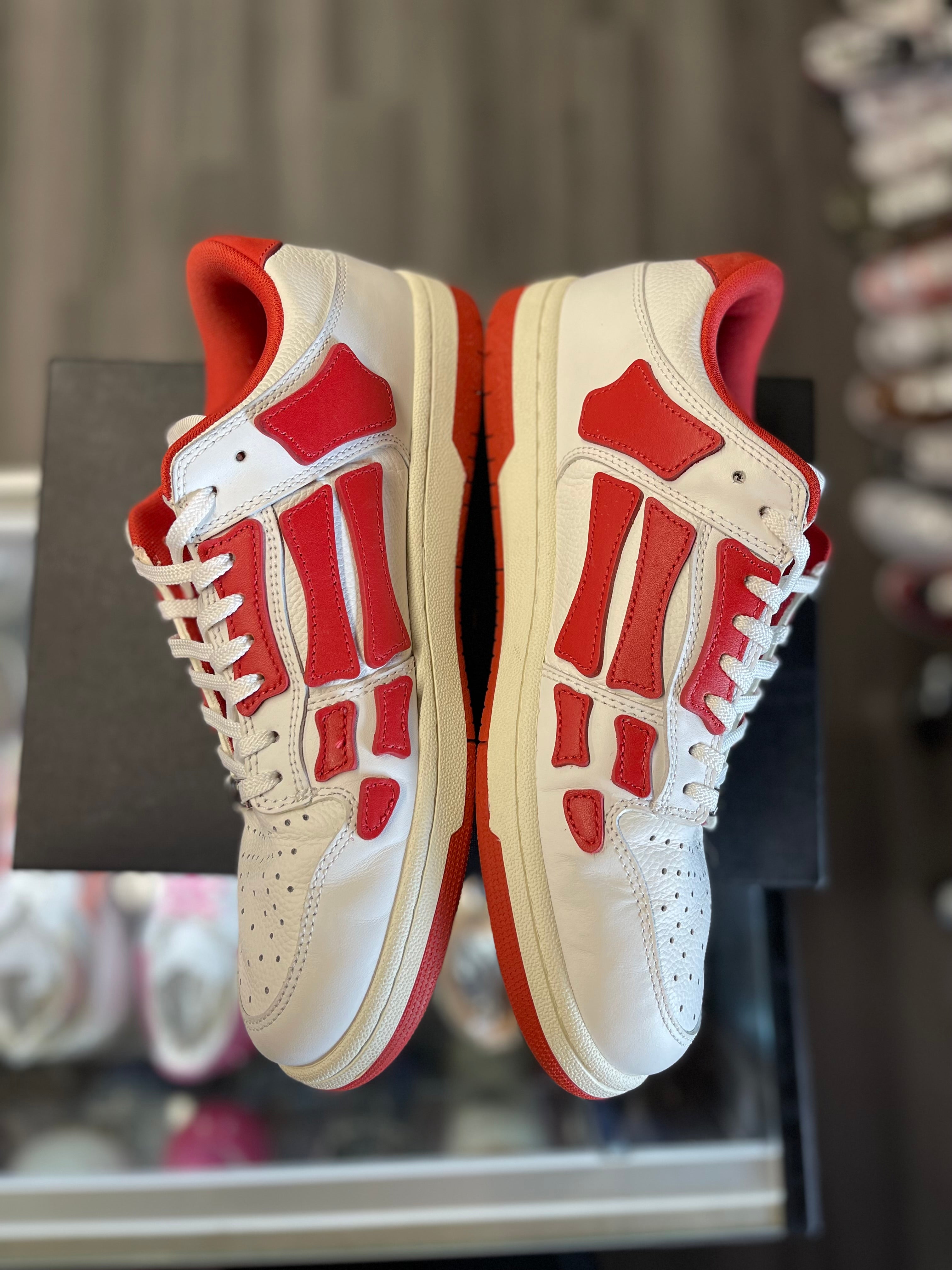 Amiri Skel Low "White/Red"