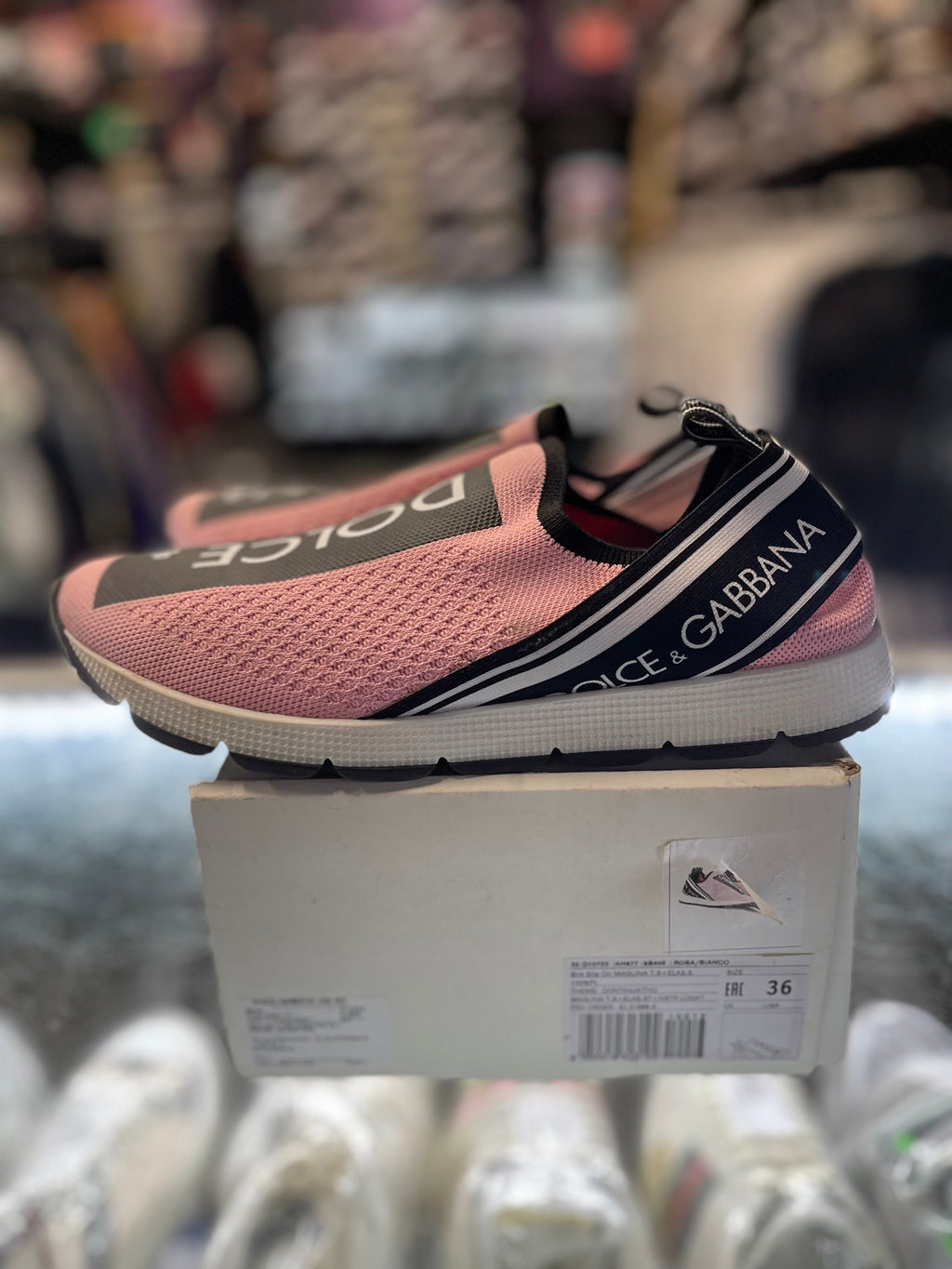 Dolce Gabbana Sorrento Slip-On "Pink/Black"