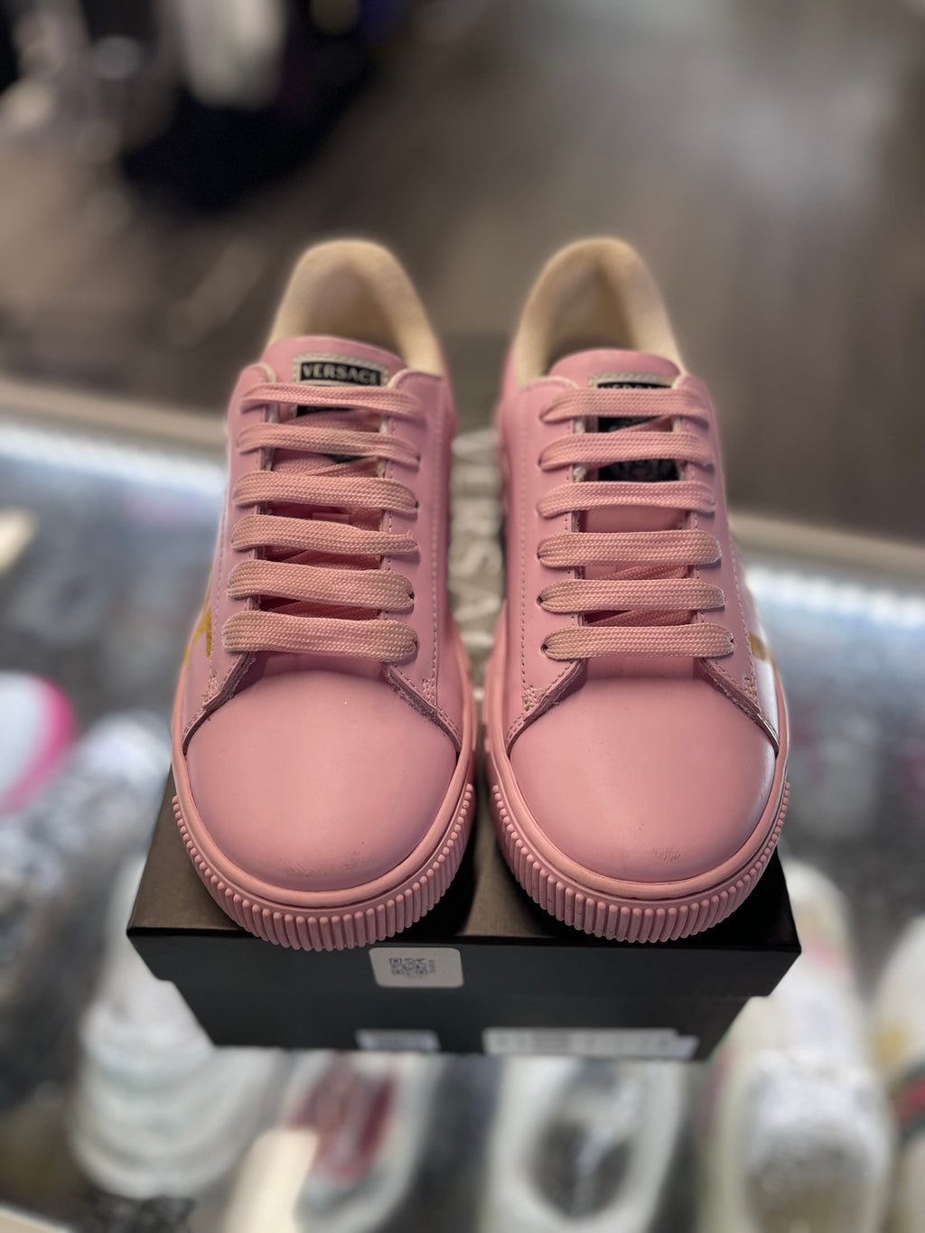 Versace Greca Logo Low "Pink/Gold"