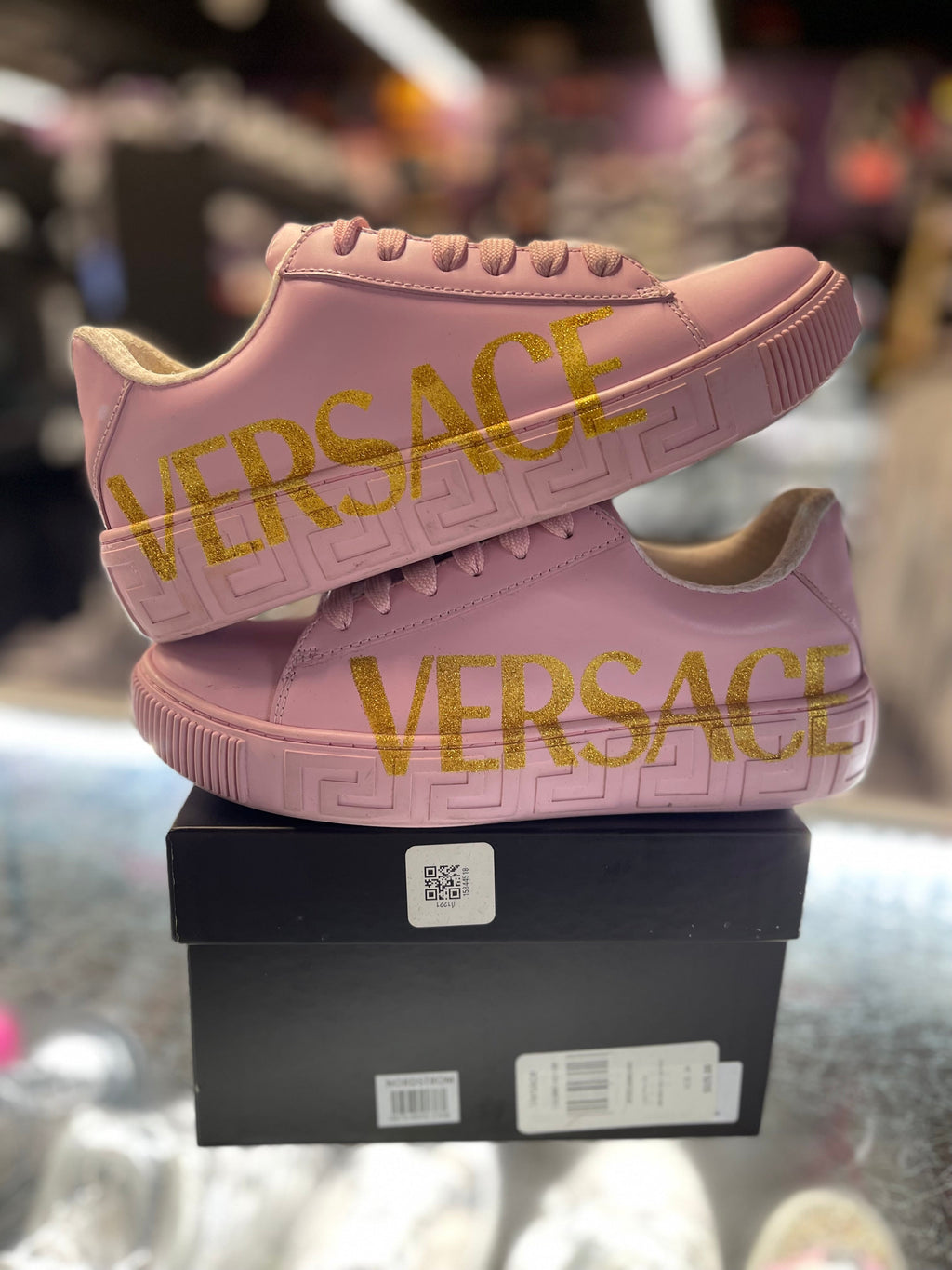 Versace Greca Logo Low "Pink/Gold"