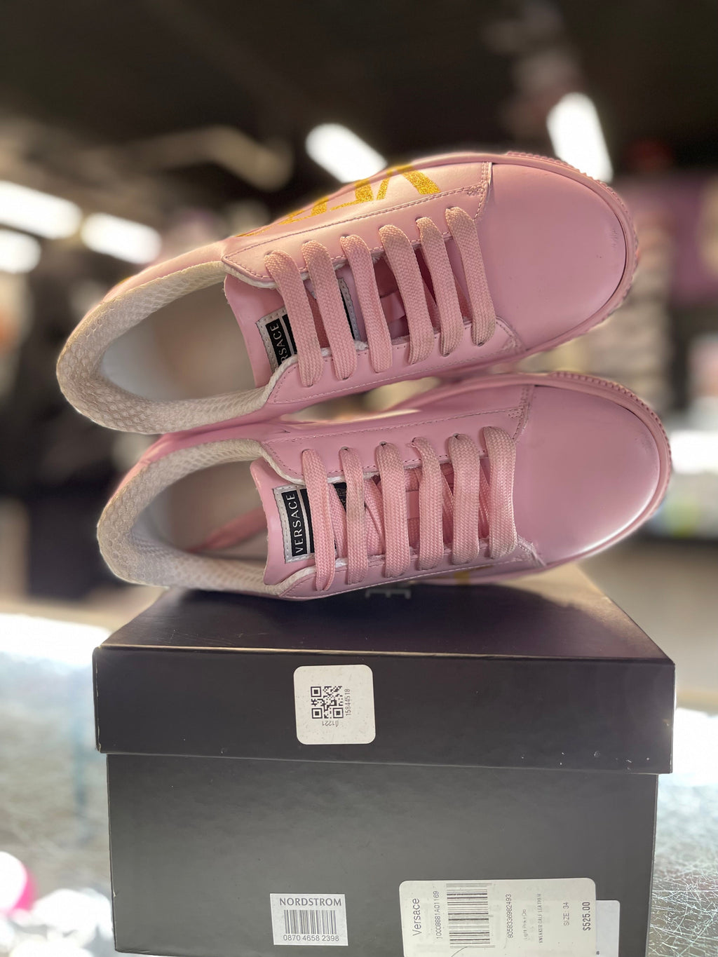 Versace Greca Logo Low "Pink/Gold"