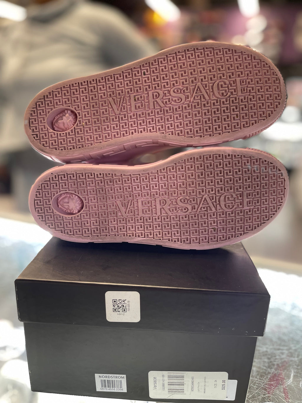 Versace Greca Logo Low "Pink/Gold"